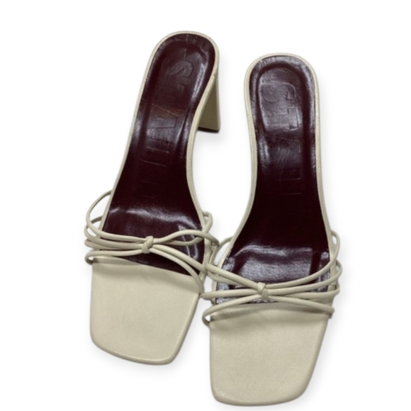 Staud Pippa Knotted White Sandals Size EU 36
